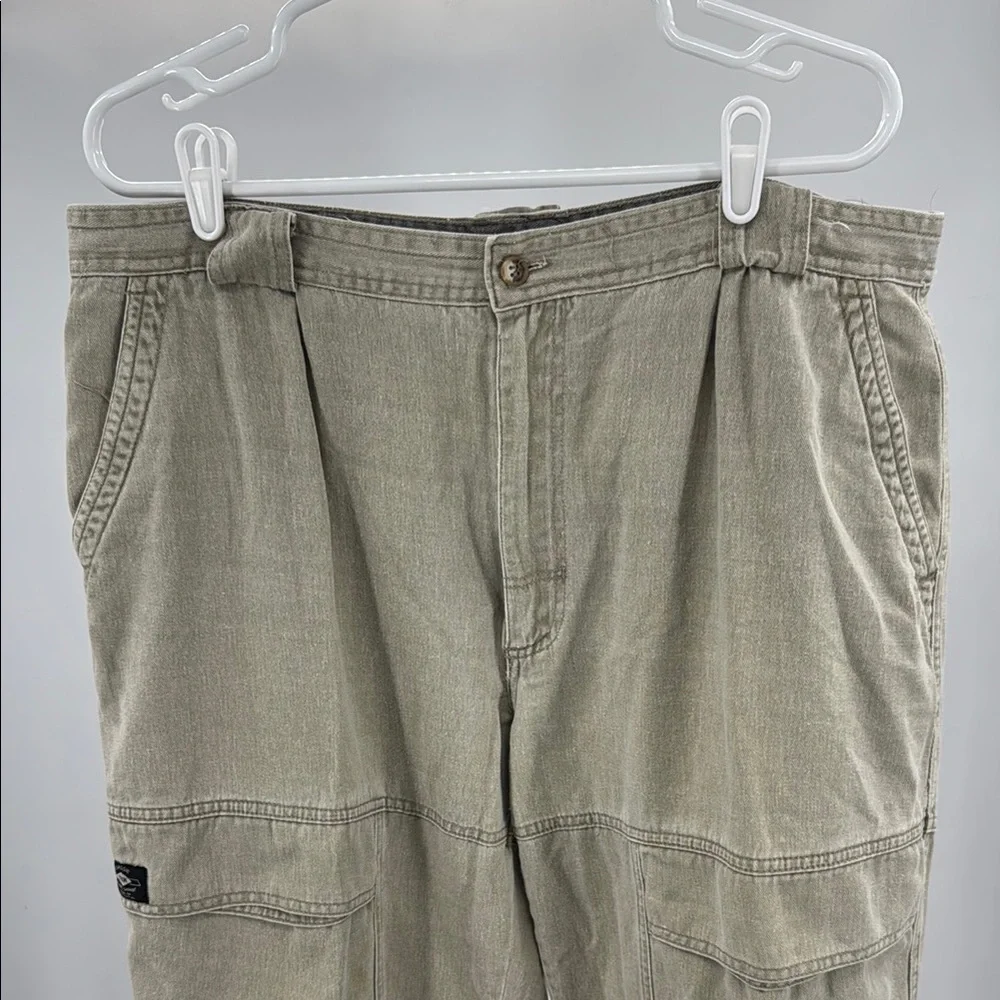 Bugle Boy Khaki relaxed Cargo Pants 40 men’s cotton 90s Y2K casual neutral VTG